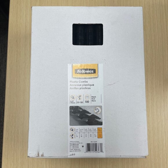 3/4" Black Plastic Binding Combs (100pk) - Picture 2 of 7